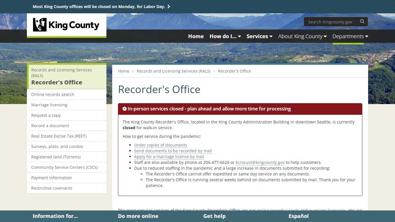 Recorder's Office - King County